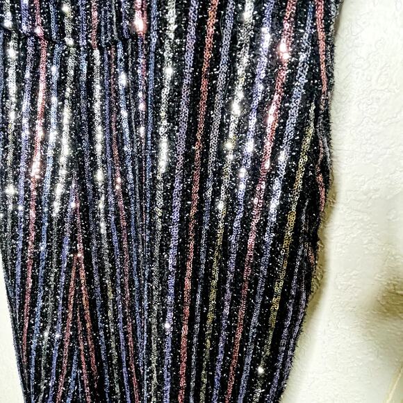 Anthropologie Maeve Disco Halter Sequin Cutout Plus Size Jumpsuit Size 20 - Picture 6 of 9